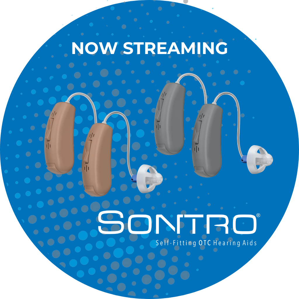 Streaming Sontro Self-Fitting OTC Hearing Aids, Model AI-S