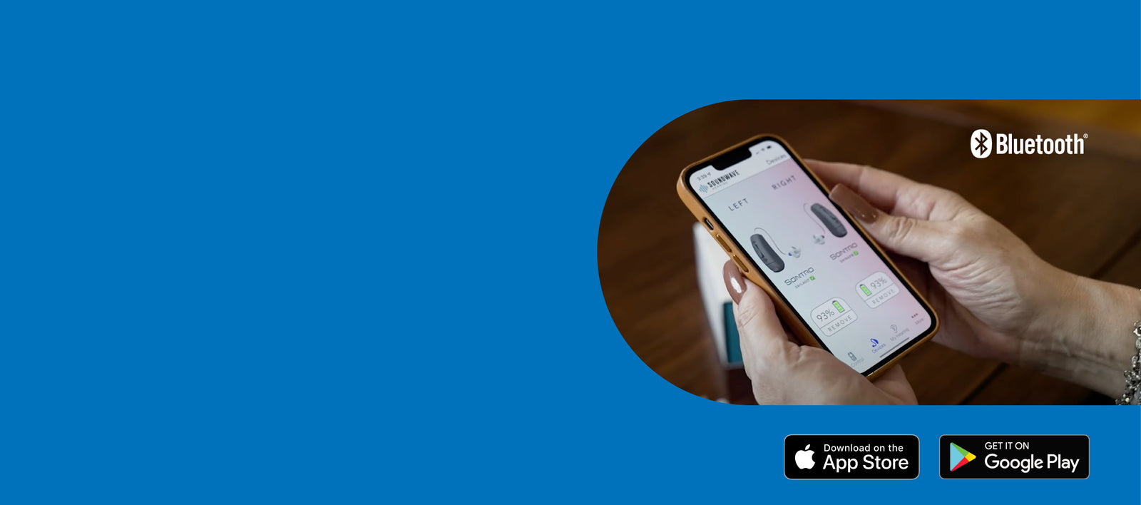 otoTune app - Sontro Hearing Aid battery life on screen