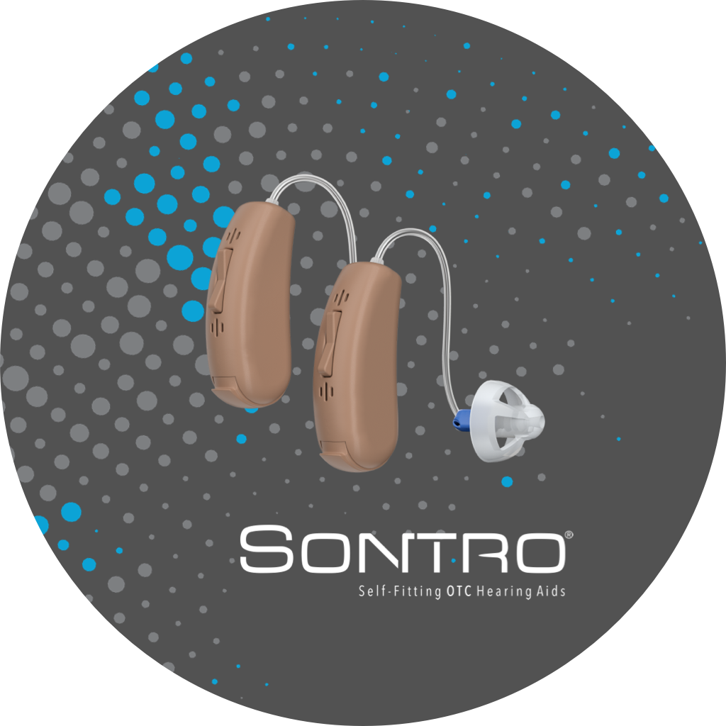 Sontro Self-Fitting OTc hearing Aids, Beige Set
