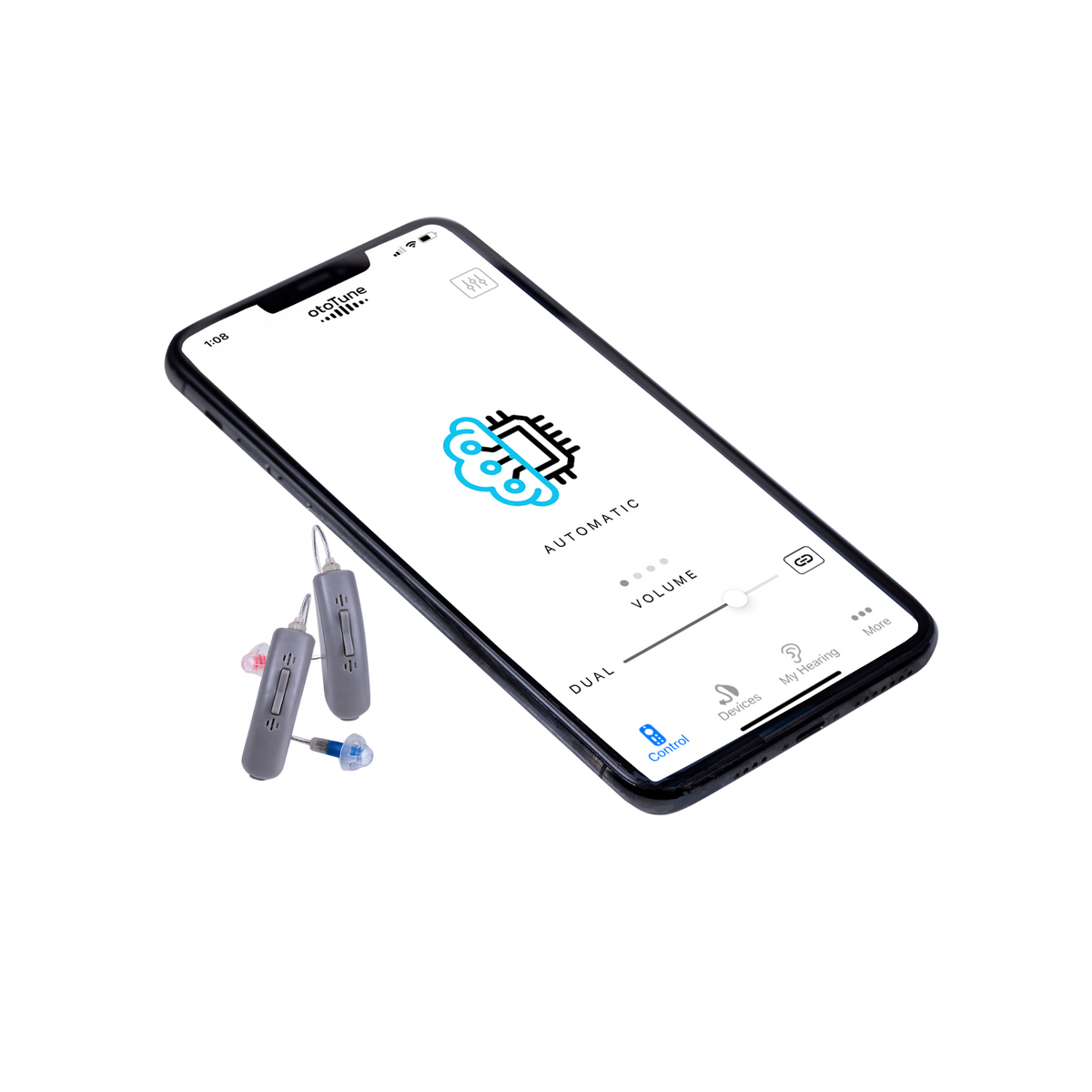 Streaming Sontro Self-Fitting OTC Hearing Aids,  Model AI-S